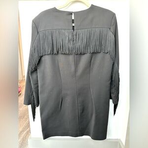 Zara little black dress with fringe detail. Size L.